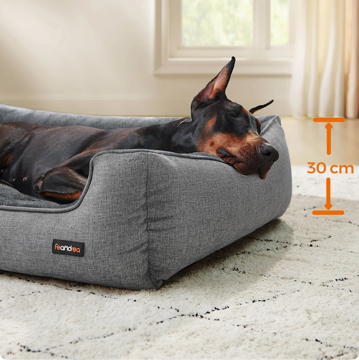 Linen-Look XXL Dog Sofa Bed