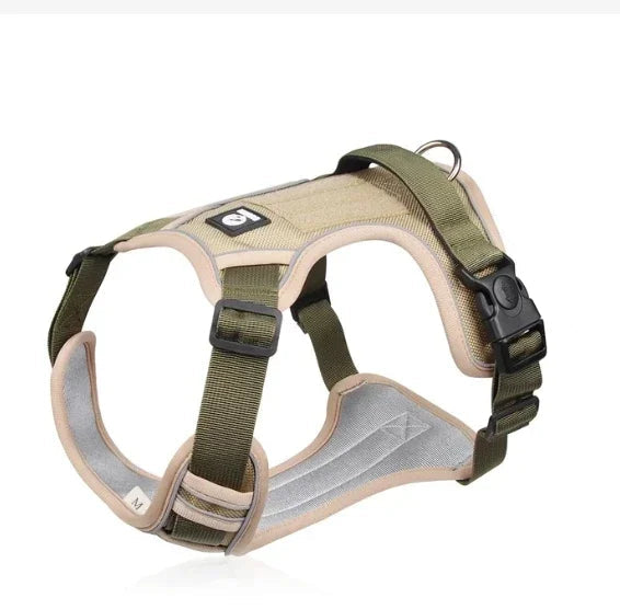 Reflective No Pull Dog Harness - Khaki