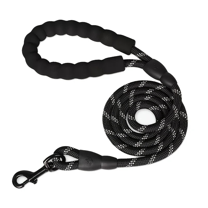 Reflective Heavy Duty Dog Lead – Black