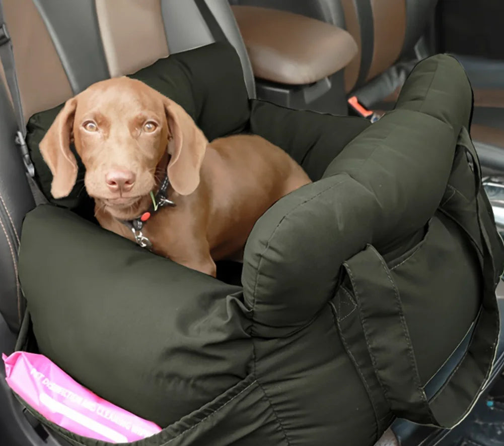 Pet Car Seat Bed With Side Pocket