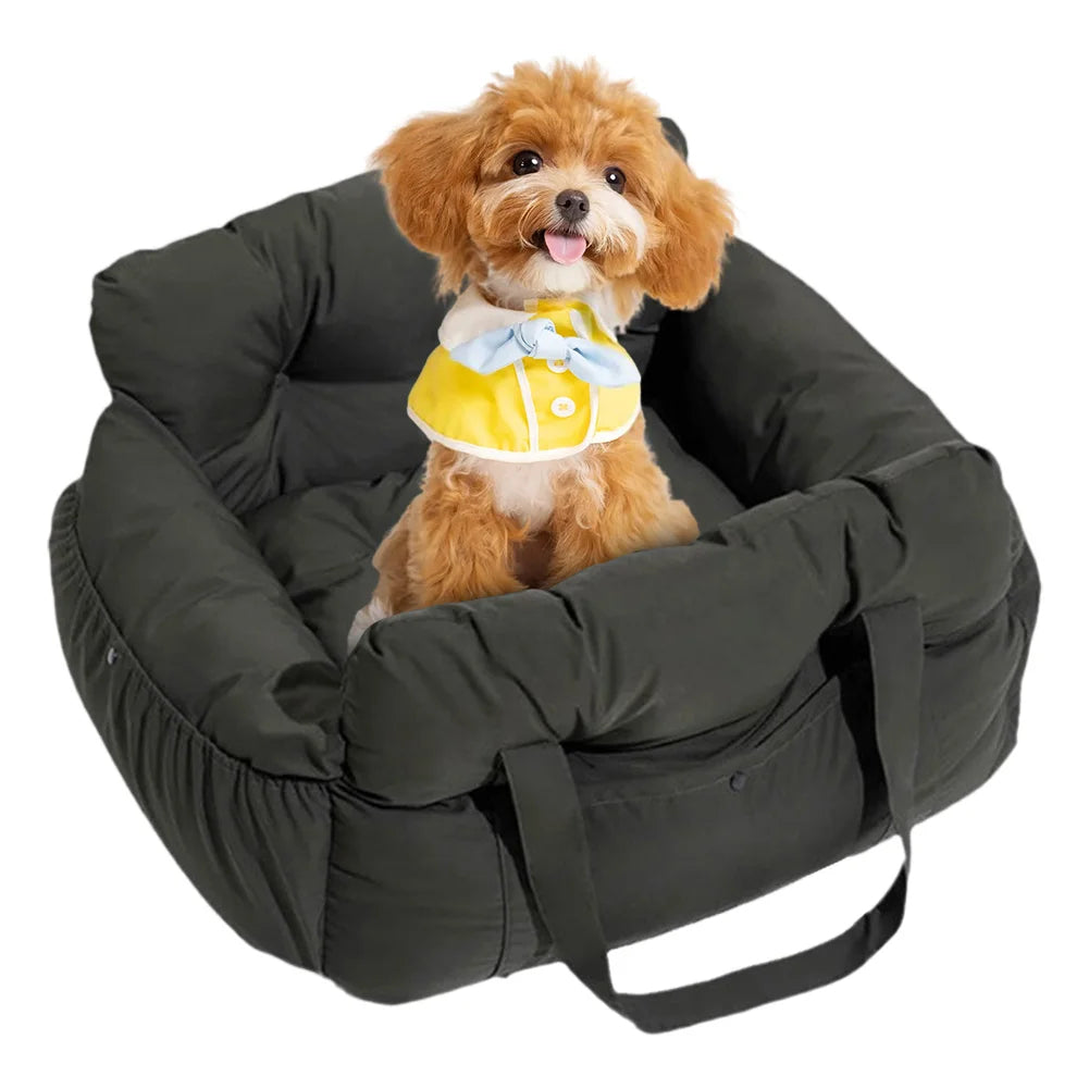 Pet Car Seat Bed With Side Pocket