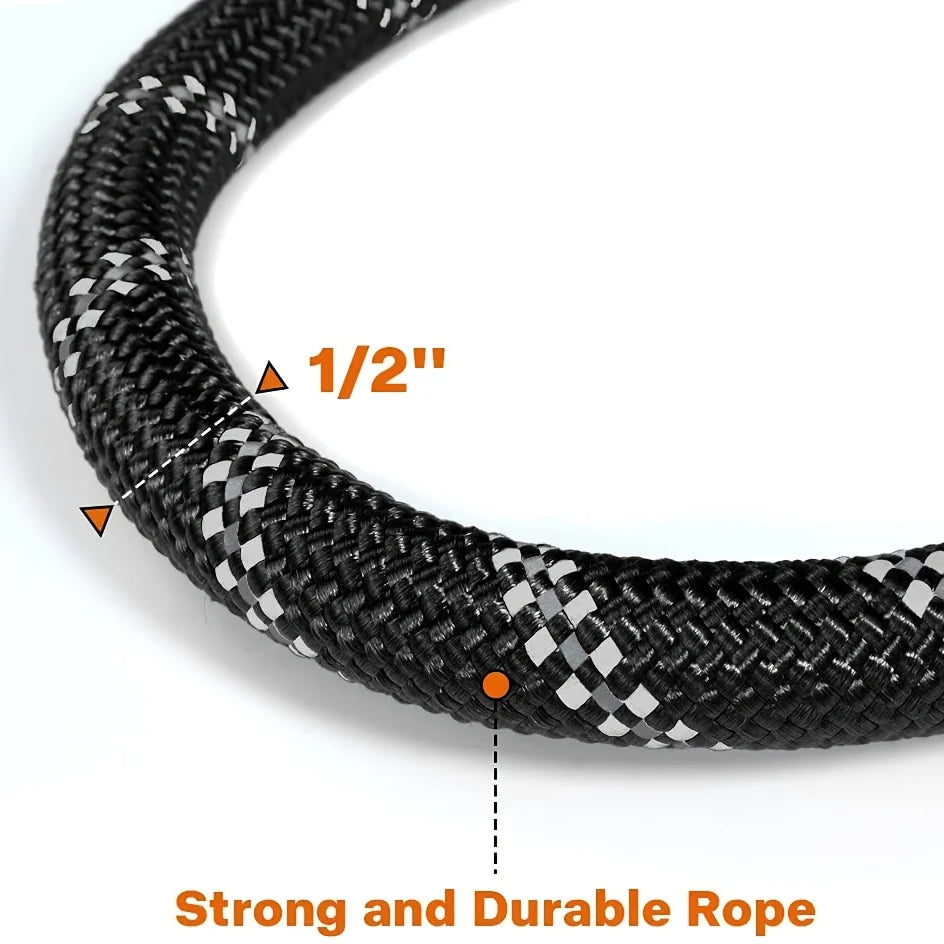 Reflective Heavy Duty Dog Lead – Black