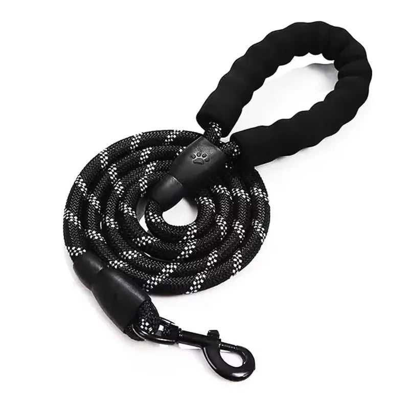 Reflective Heavy Duty Dog Lead – Black